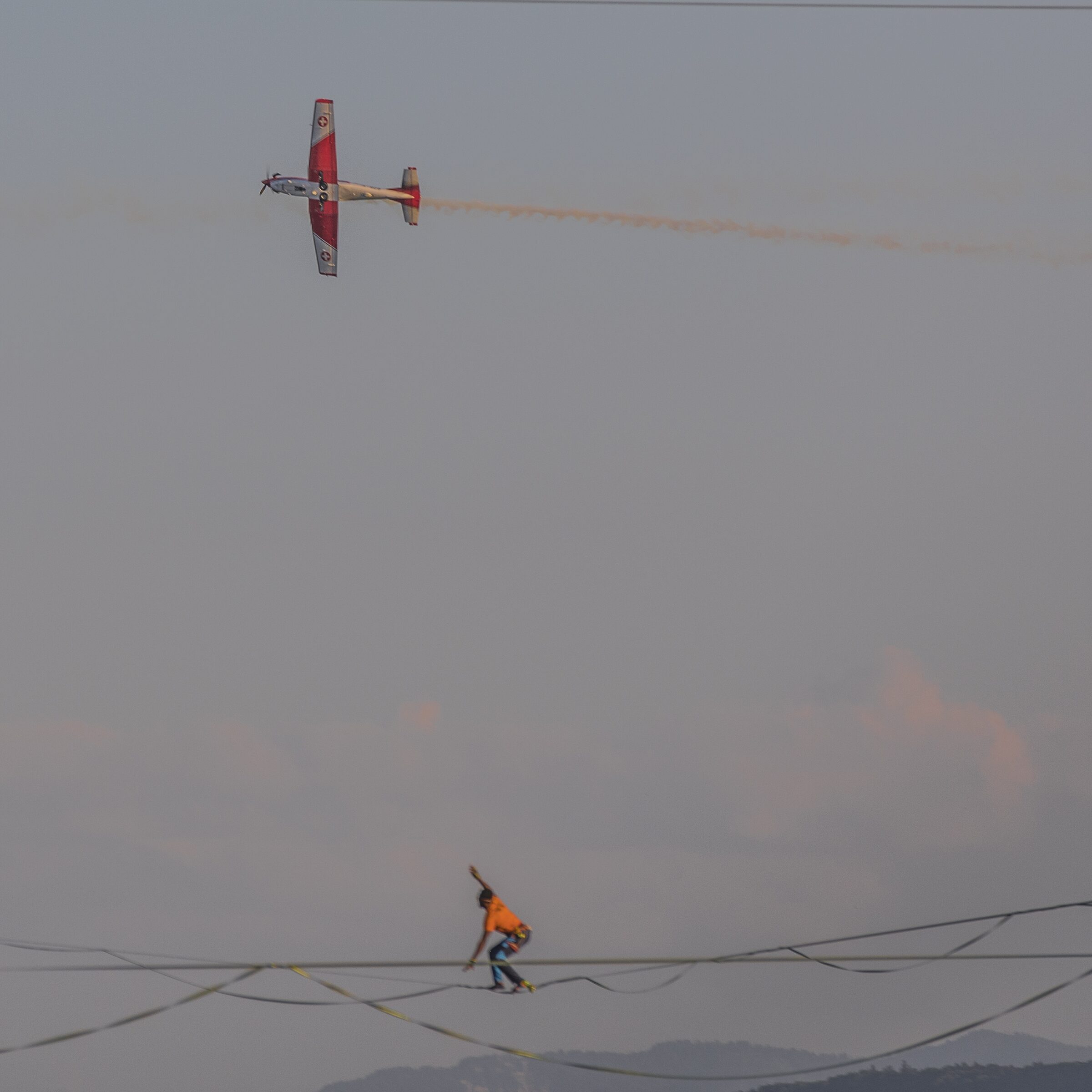 Acróbata en el cielo