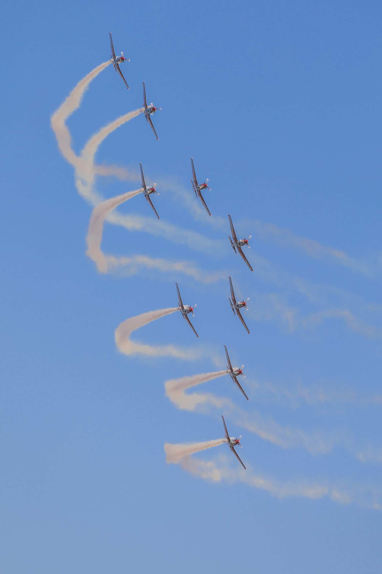 Acrobacias aéreas en formación